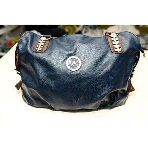 Handbag Blue purse pocket book shoulder